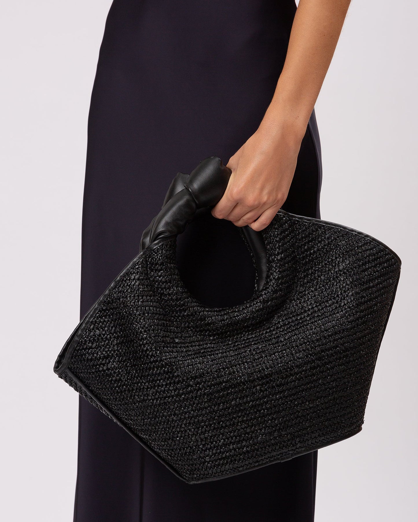 CASTELL RAFFIA - Knotted-handle Tote Bag - Hereu US