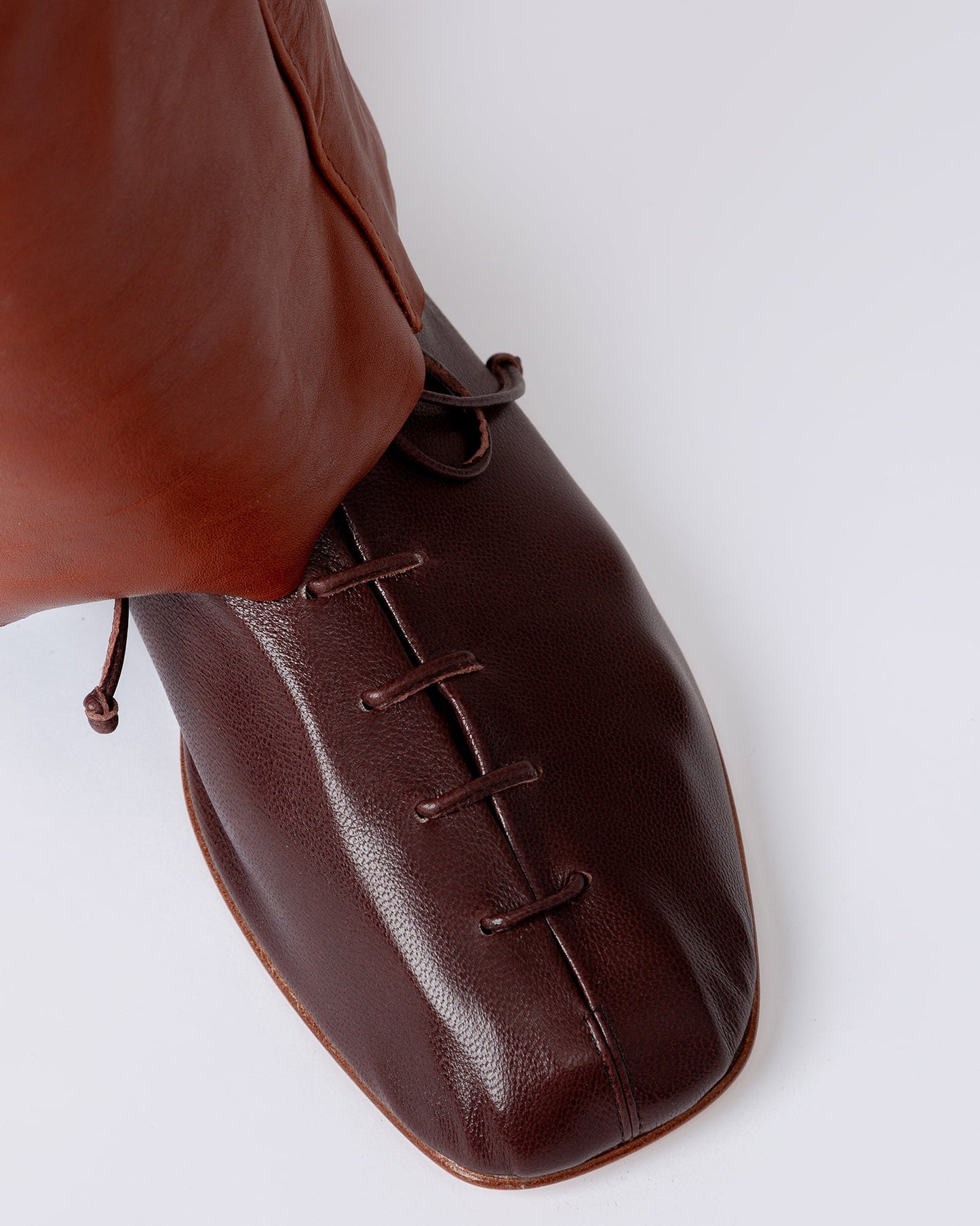 PLEGADA SHINY - Deconstructed Lace-up Shoe - Hereu sale