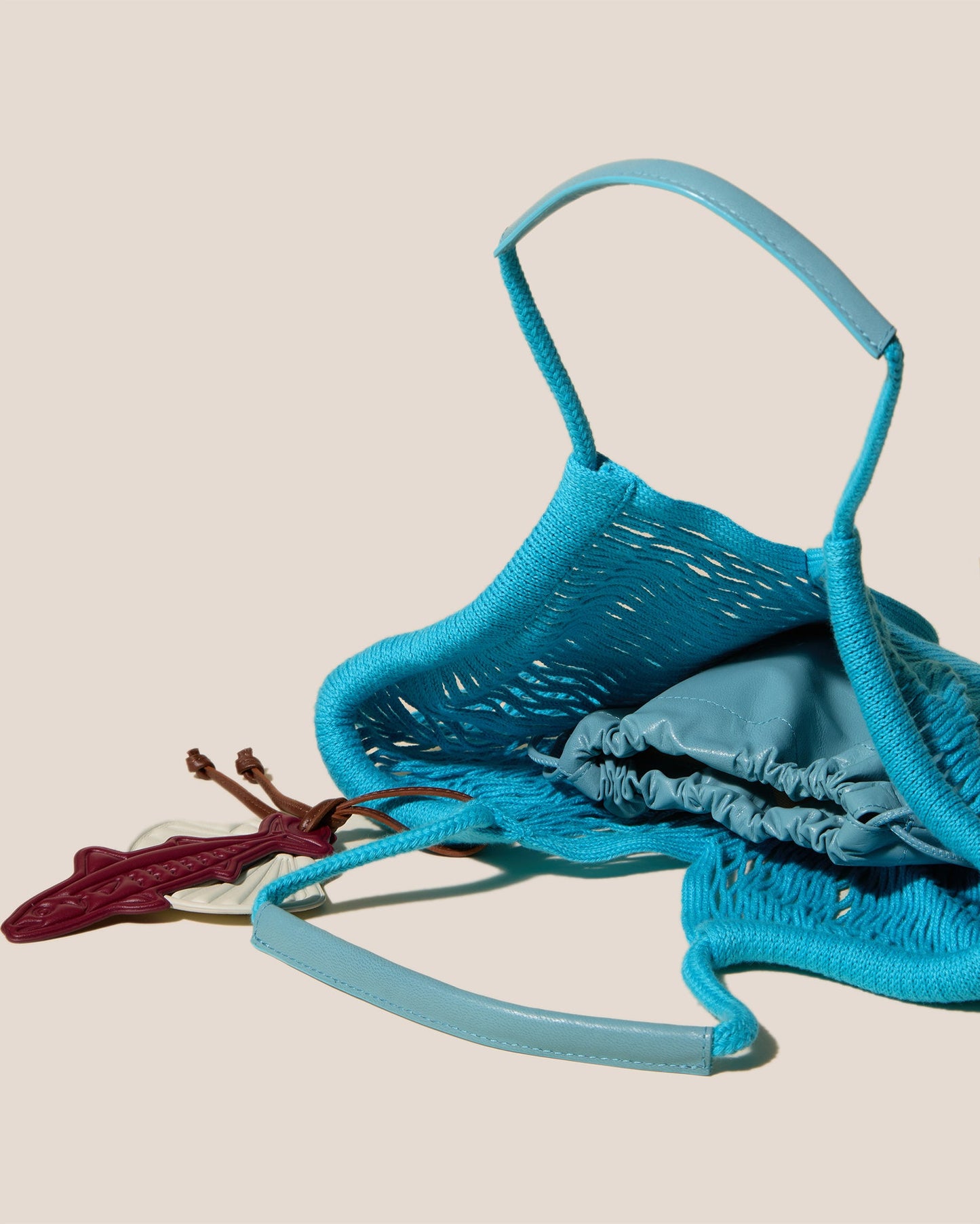 CALELLA FILT S CHARM - Knitted Cotton Net Bag - Hereu for sale