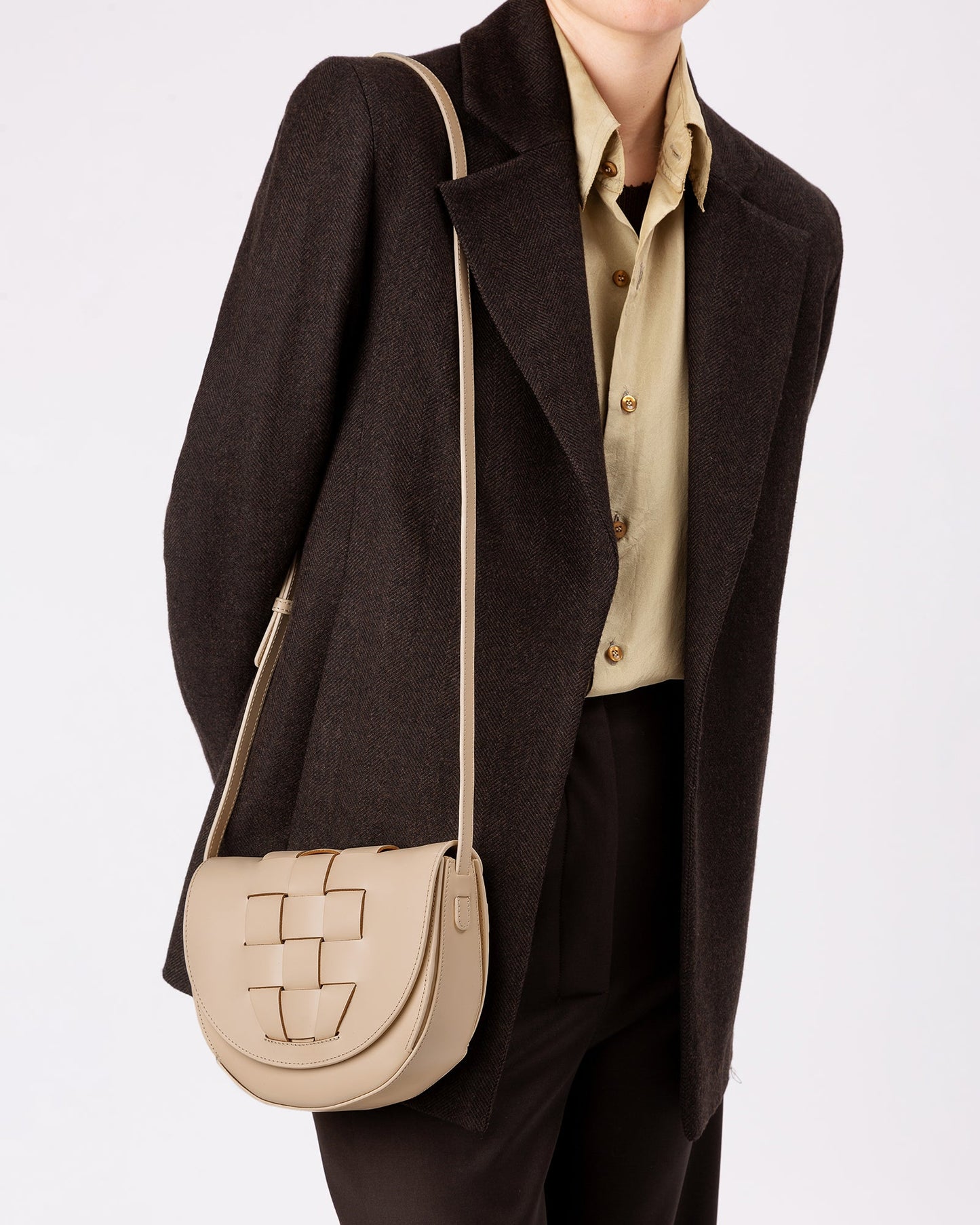 SINIA - Satchel Interwoven Front Detail Bag - Hereu online