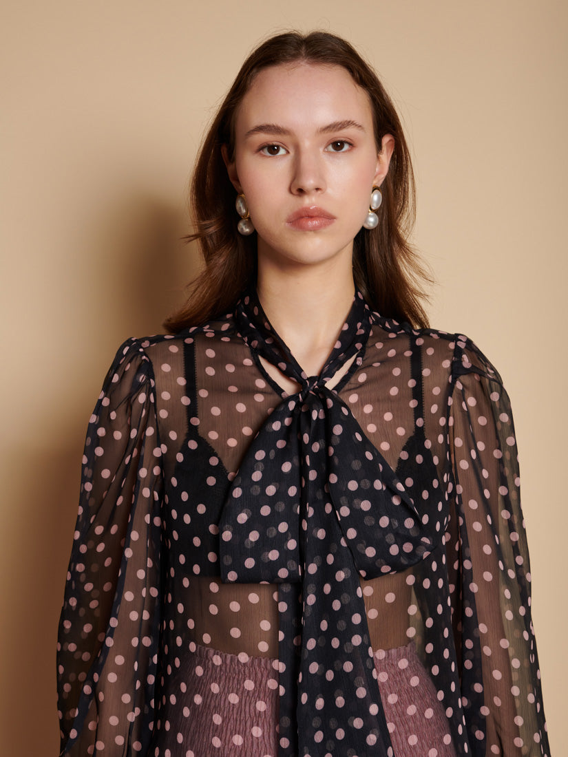 Tops Black And Pink Spots | Sister Jane discount