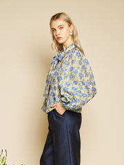Tops Leaf Green, Blue Floral | Sister Jane for sale
