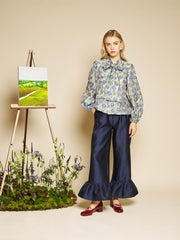 Tops Leaf Green, Blue Floral | Sister Jane for sale