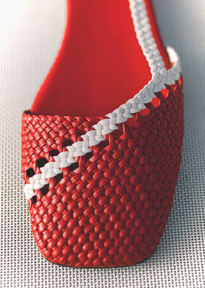 RONDAIA - Woven Asymmetrical Sandal - Hereu for sale