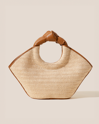 CASTELL RAFFIA - Knotted-handle Tote Bag - Hereu US