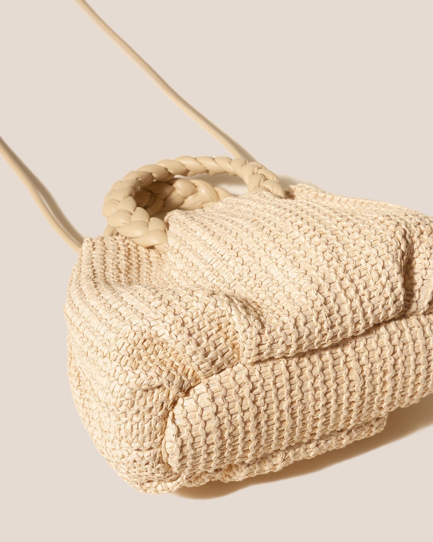 BOMBON M RAFFIA - Medium Plaited-handle Raffia Handbag - Hereu near me