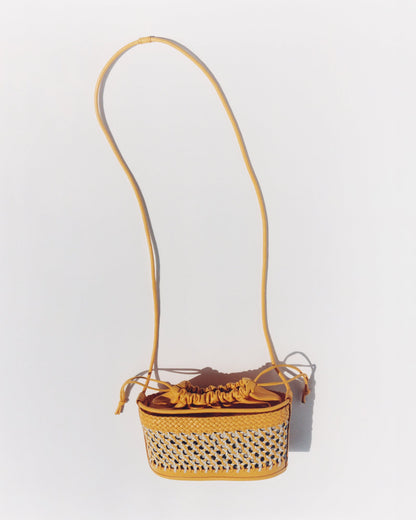 GAIA - Woven Bucket Crossbody Bag - Hereu sale
