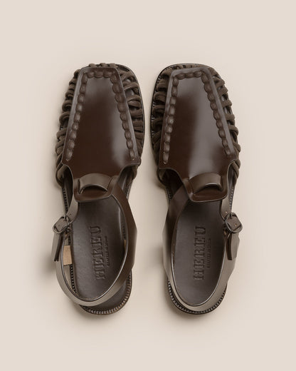 ALARO - Square-Toe T-bar Sandal - Hereu online