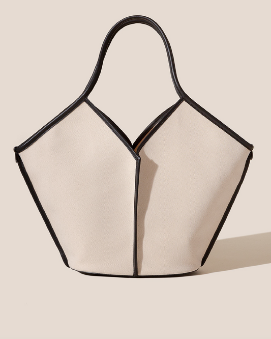 CALELLA - Leather-trimmed Organic Cotton Tote Bag - Hereu US