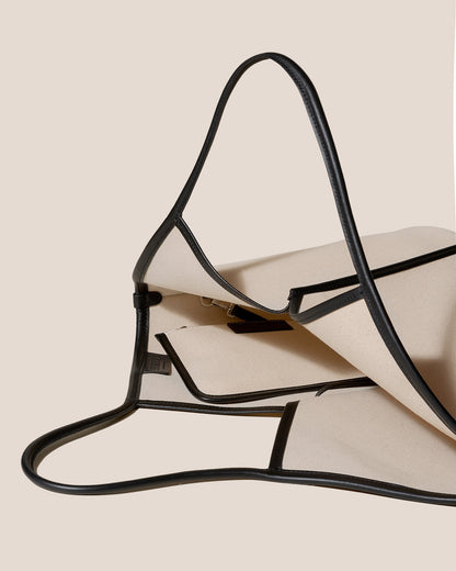 CALELLA - Leather-trimmed Organic Cotton Tote Bag - Hereu US