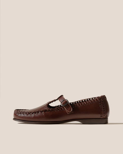 ALCOVER SUPPLE SHINY - Braided Seams T-bar Loafer - Hereu for sale