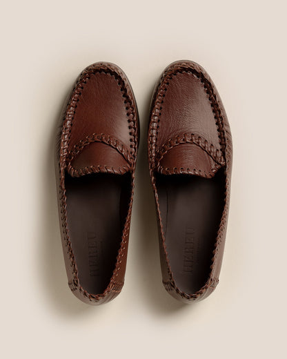 SASTRE SUPPLE SHINY - Braided Seam Slip-On Loafer - Hereu sale