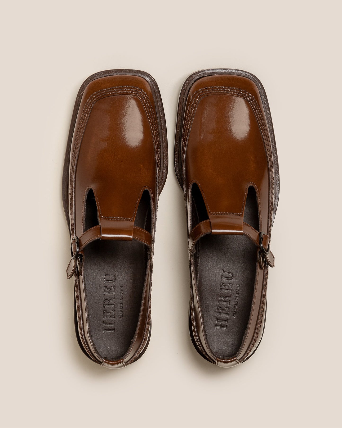 LLUISA POLISHED - T-bar Loafer - Hereu on sale