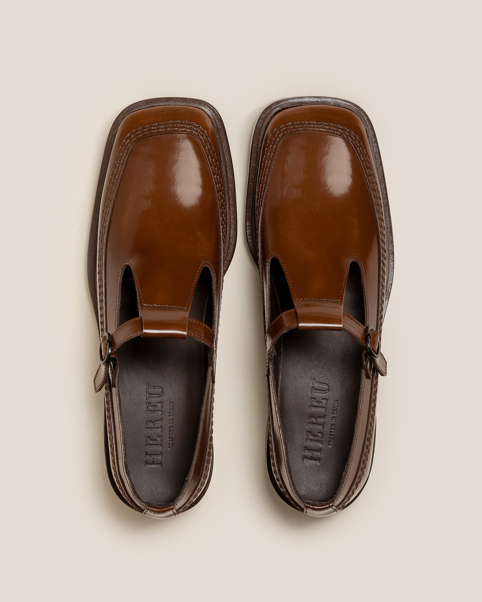 LLUISA POLISHED - T-bar Loafer - Hereu on sale