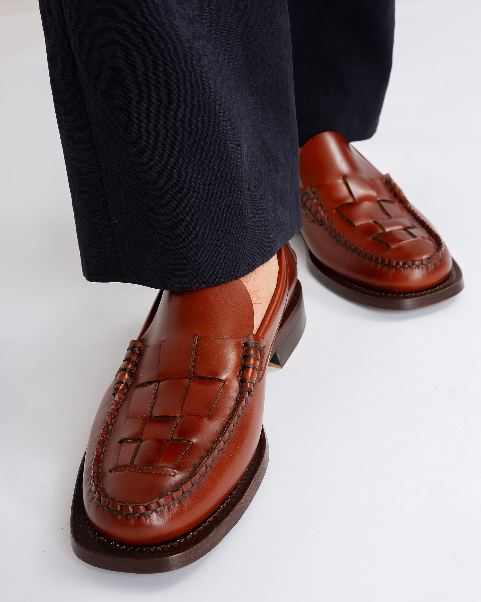 NOMBELA - Interwoven Detail Slip-On Loafer - Hereu sale