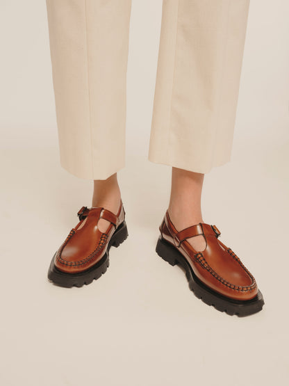 ALBER SPORT - Tread Sole T-Bar Loafer - Hereu for sale