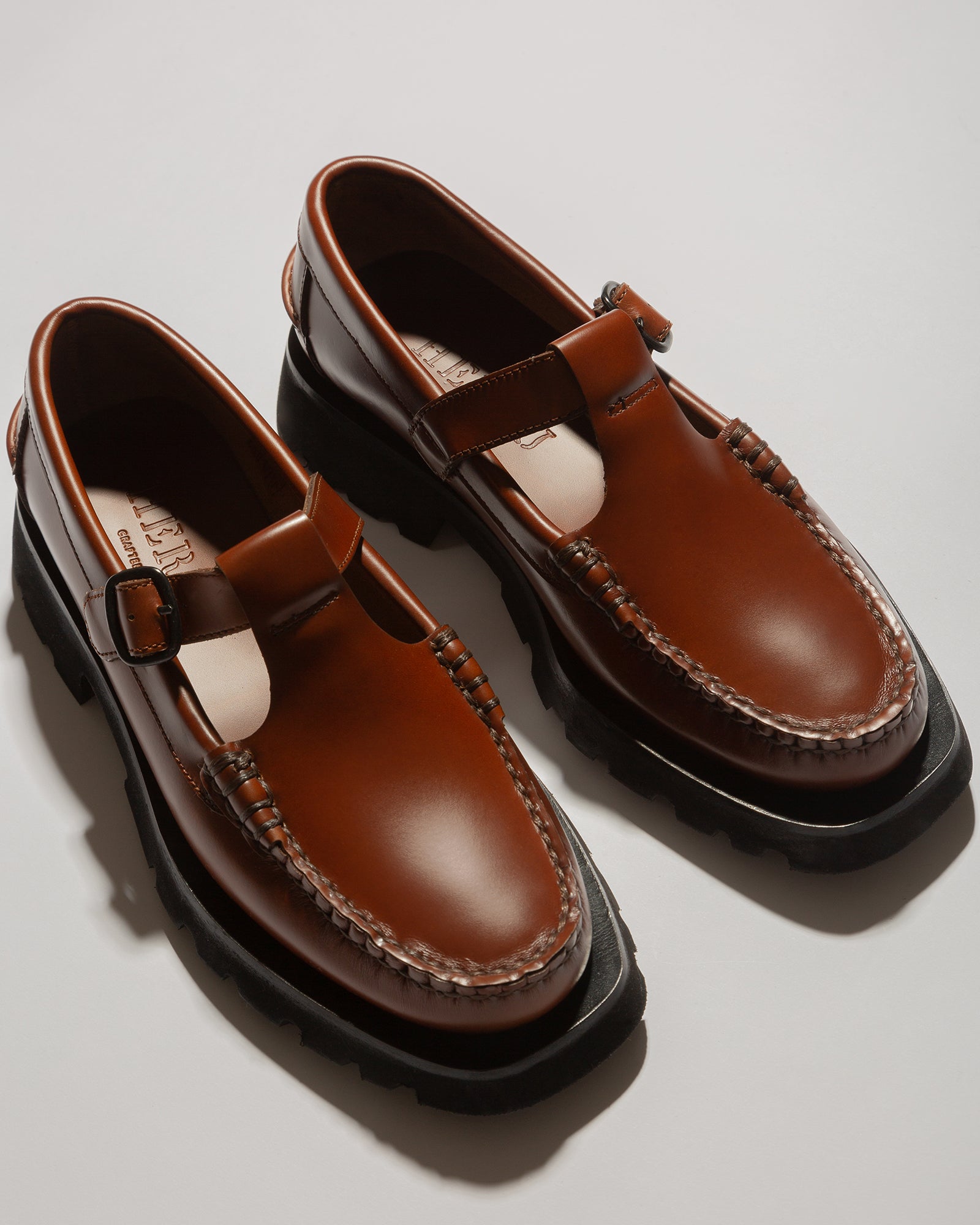 ALBER SPORT - Tread Sole T-Bar Loafer - Hereu for sale