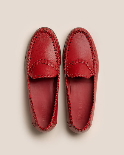 SASTRE SUPPLE SHINY - Braided Seam Slip-On Loafer - Hereu US