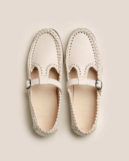 ALCOVER SUPPLE SHINY - Braided Seams T-bar Loafer - Hereu online