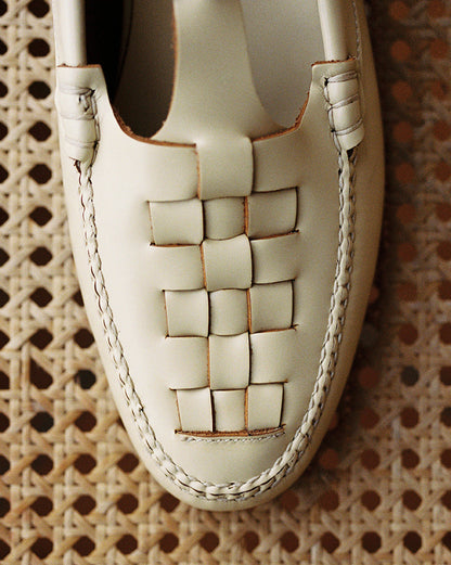 MAQUEDA - Interwoven T-Bar Loafer - Hereu sale