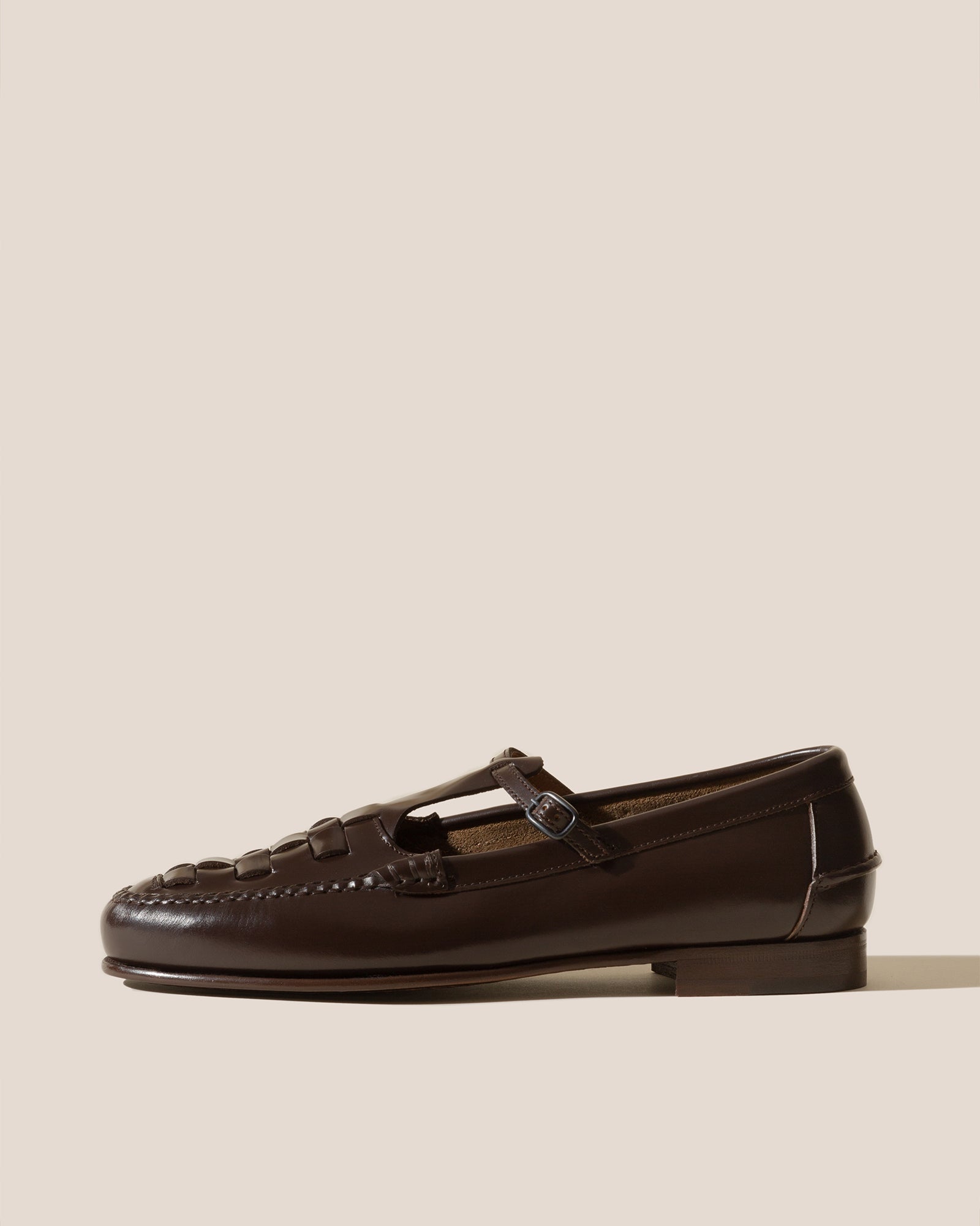 MAQUEDA - Interwoven T-Bar Loafer - Hereu online