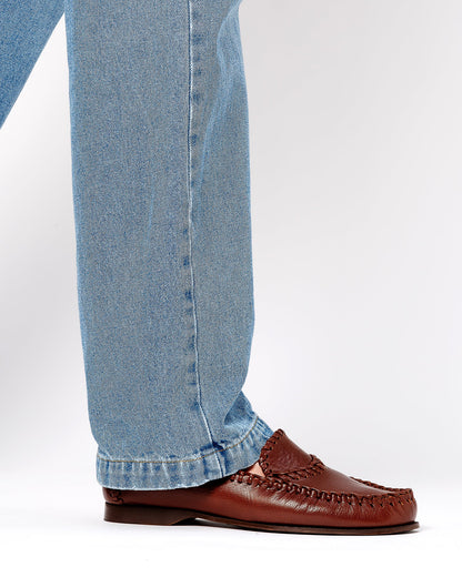 SASTRE SUPPLE SHINY - Braided Seam Slip-On Loafer - Hereu for sale