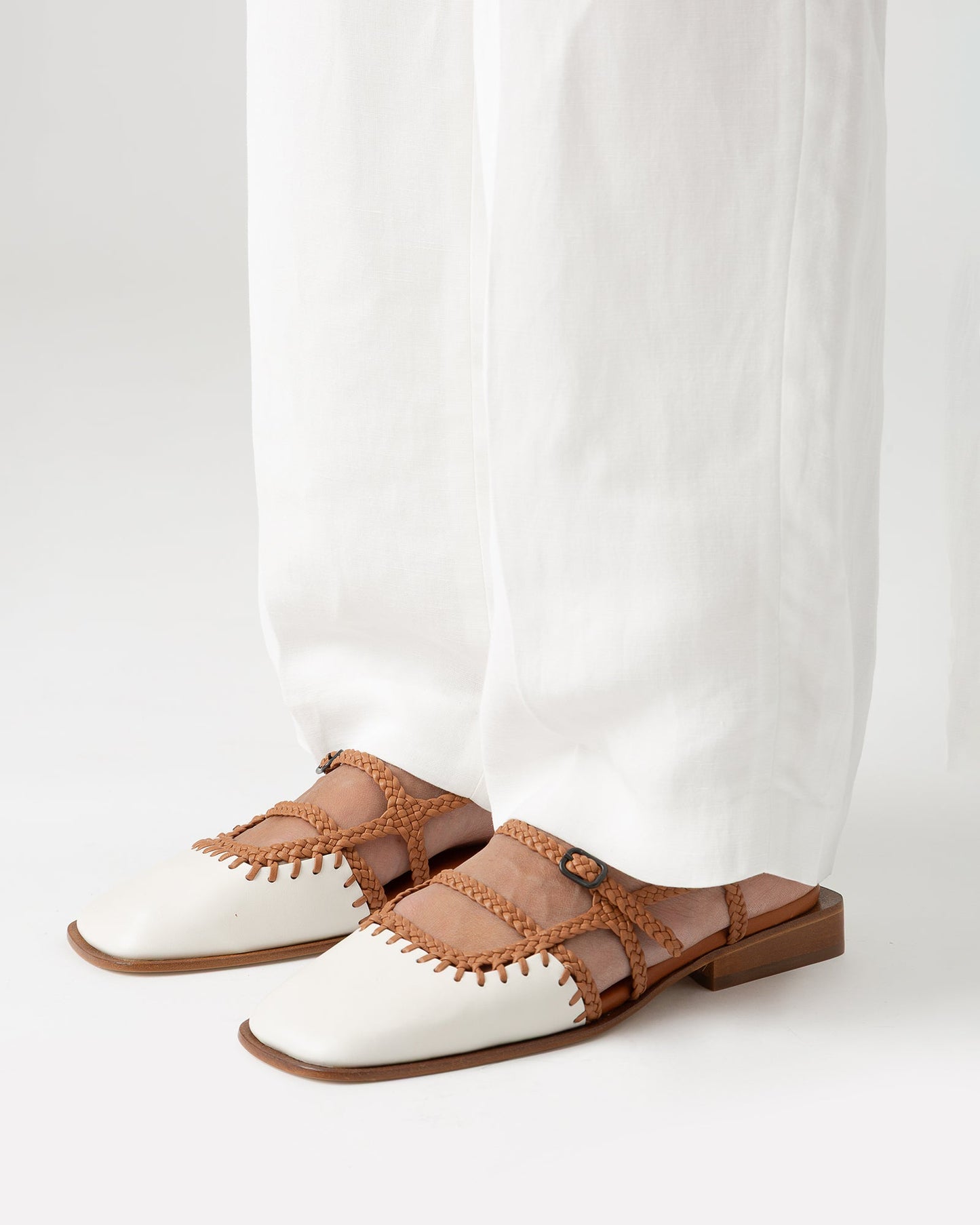 ADRATA - Woven Square-Toe Sandal - Hereu for sale
