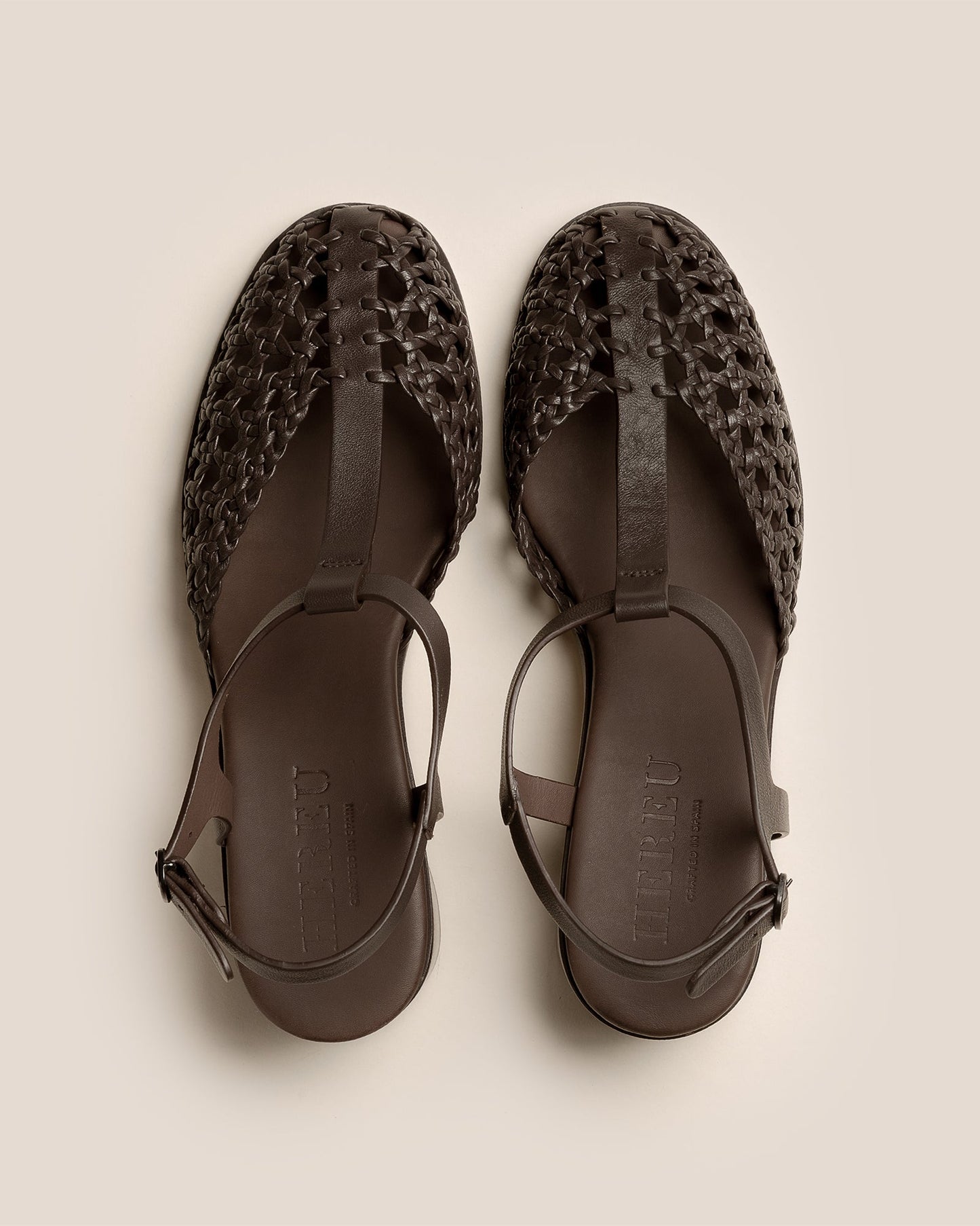 GABIA - Heeled Woven T-bar Sandal - Hereu US