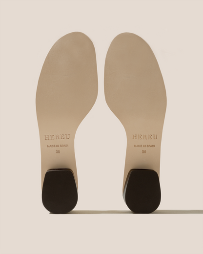 GABIA - Heeled Woven T-bar Sandal - Hereu US