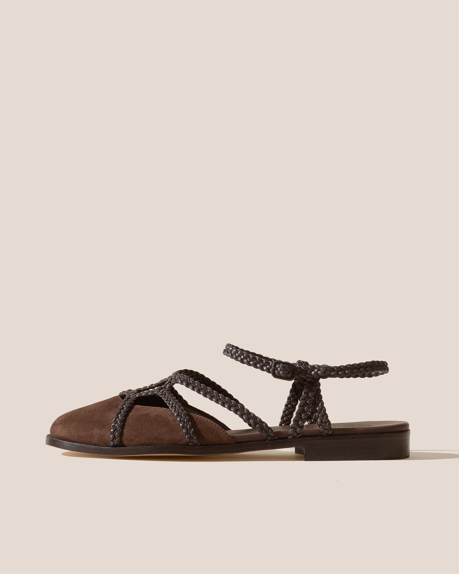 RANYA - Woven Round-Toe Sandal - Hereu outlet