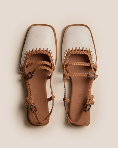 ADRATA - Woven Square-Toe Sandal - Hereu discount