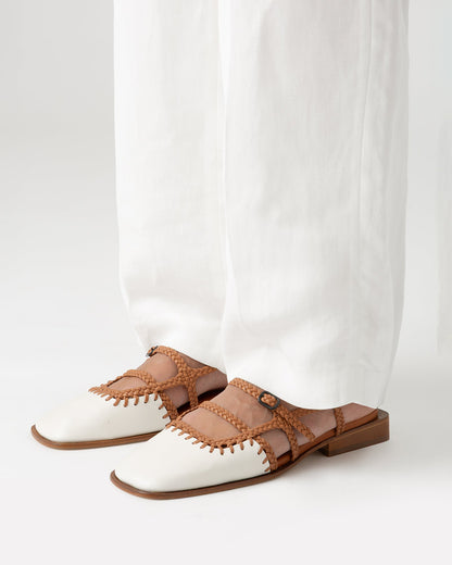 ADRATA - Woven Square-Toe Sandal - Hereu discount