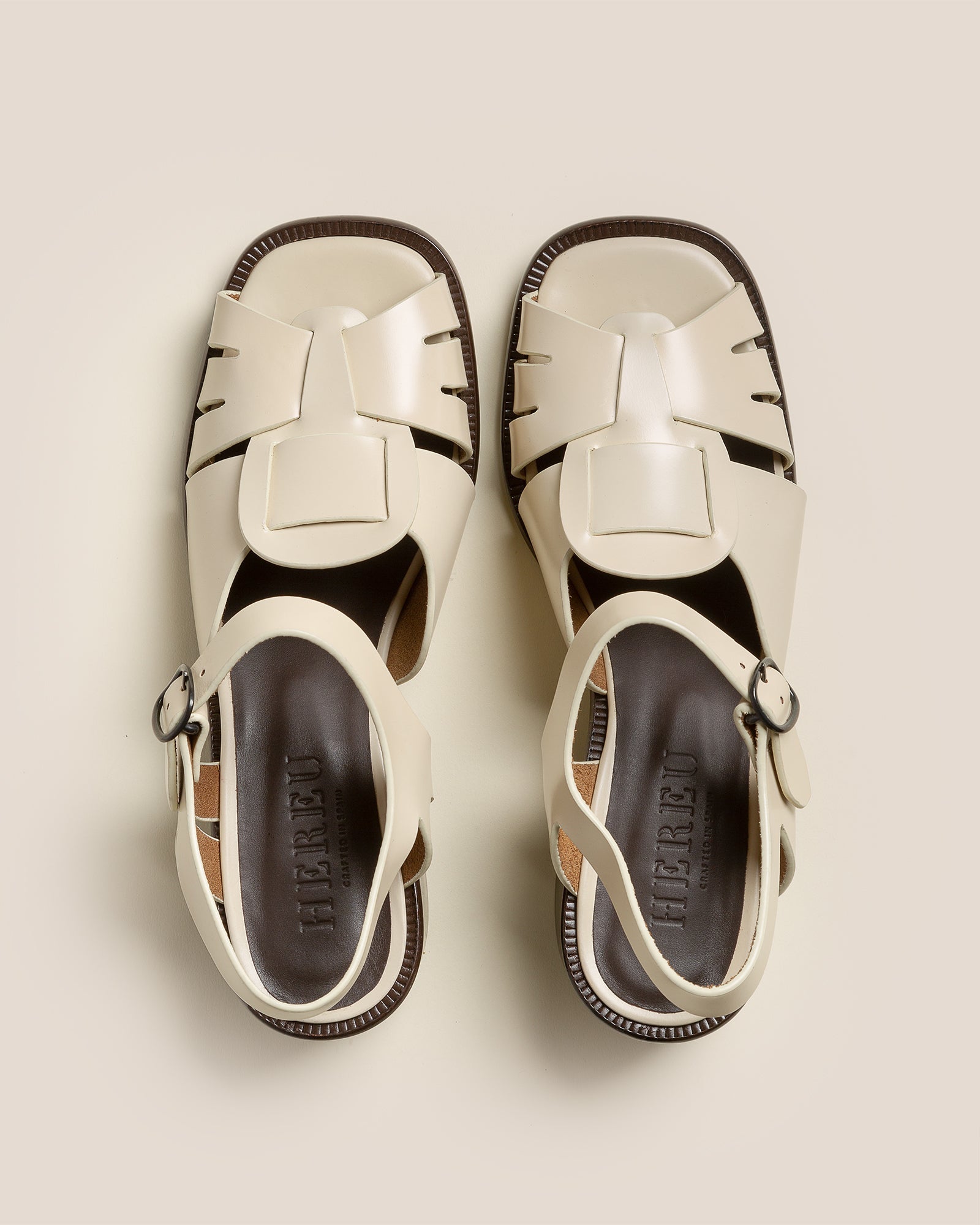 ANCORA SQUARED HEELED - Open-Toe Fisherman Sandal - Hereu for sale