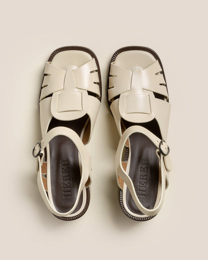 ANCORA SQUARED HEELED - Open-Toe Fisherman Sandal - Hereu for sale