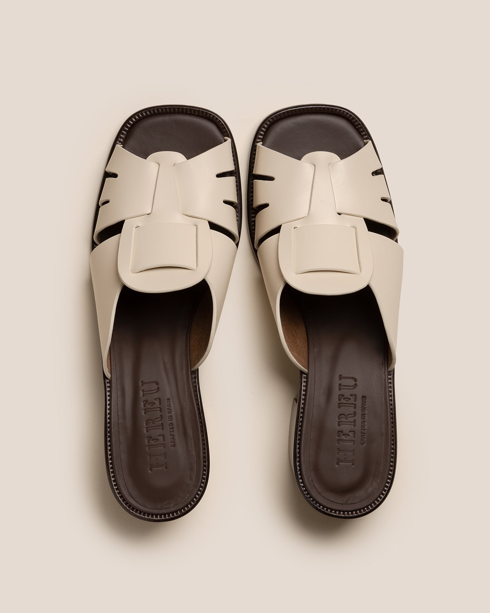 ANCORA SQUARED HEELED SLIDE - Heeled Fisherman Slide - Hereu for sale