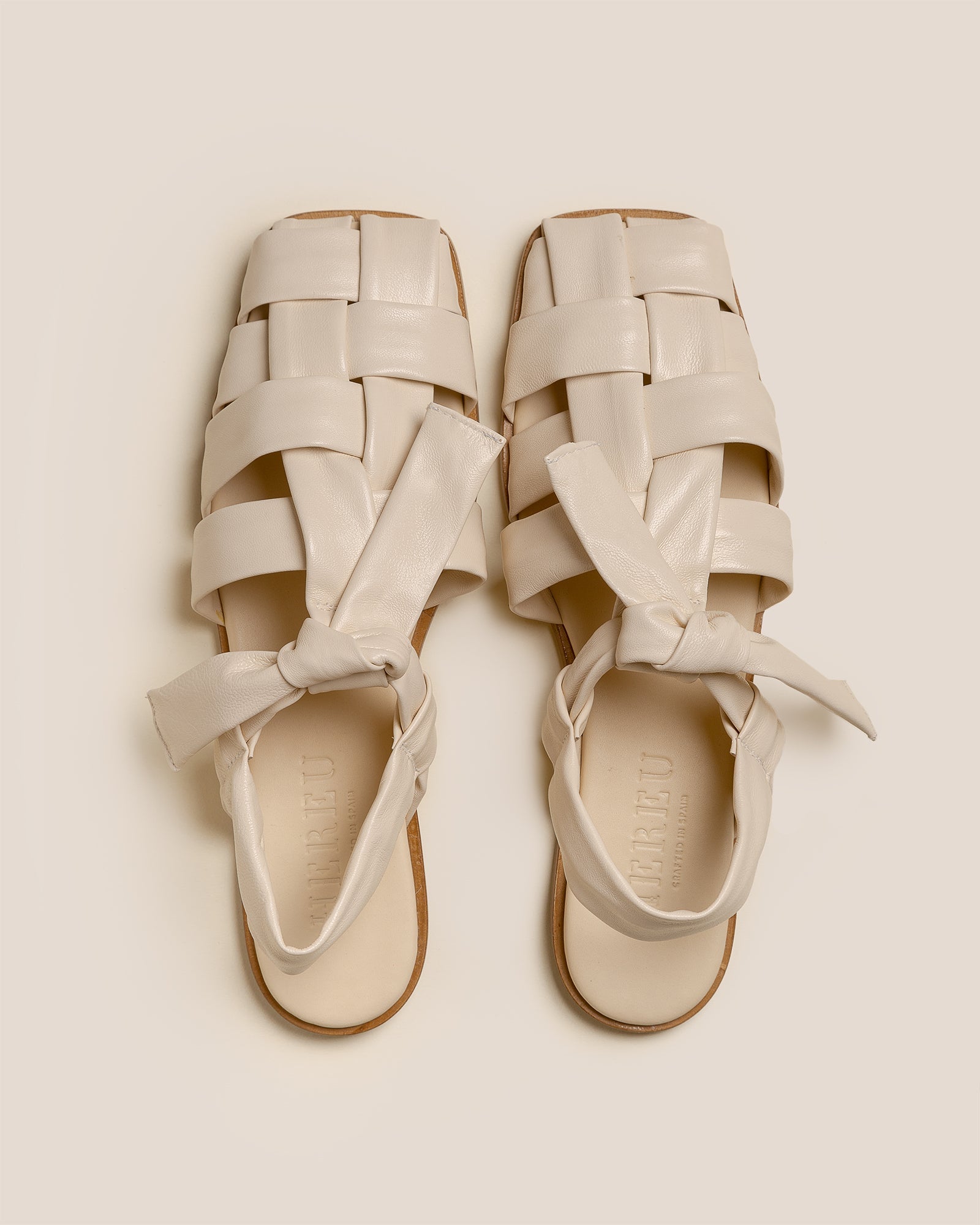 BENA - Interwoven Knotted T-bar Sandal - Hereu on sale