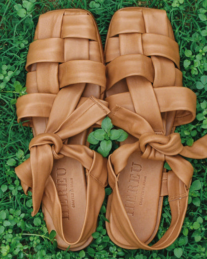 BENA - Interwoven Knotted T-bar Sandal - Hereu near me