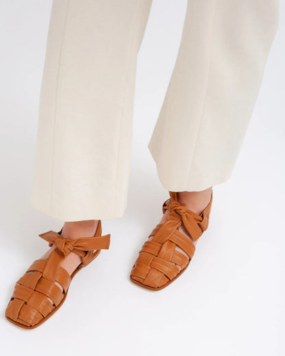 BENA - Interwoven Knotted T-bar Sandal - Hereu near me