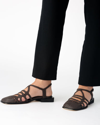 BARANA - Woven Slingback Mule - Hereu sale