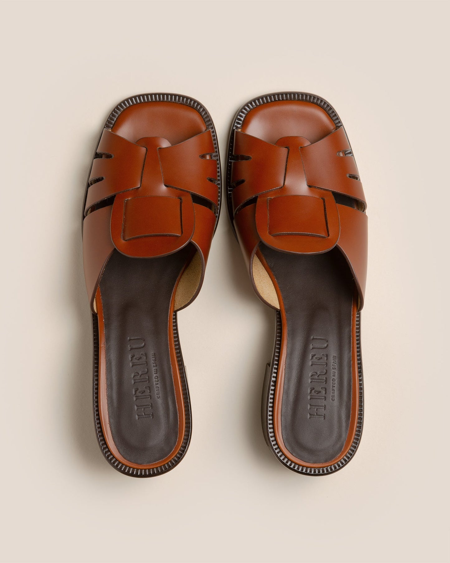 ANCORA SQUARED HEELED SLIDE - Heeled Fisherman Slide - Hereu outlet