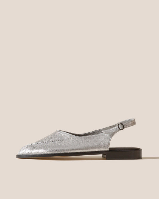 JULIOL SLINGBACK METALLIC - High-Cut Deconstructed Slingback Loafer - Hereu outlet