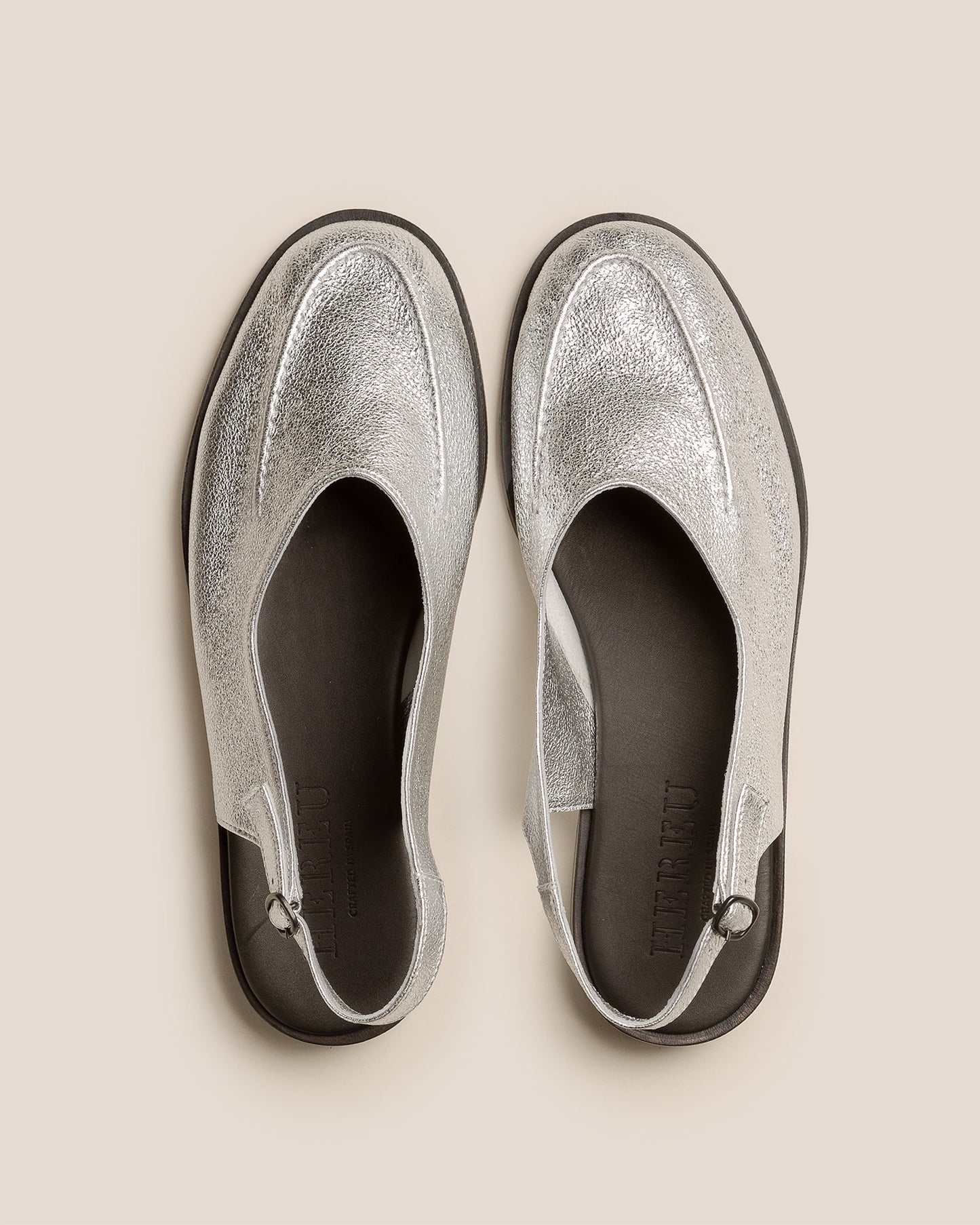 JULIOL SLINGBACK METALLIC - High-Cut Deconstructed Slingback Loafer - Hereu outlet