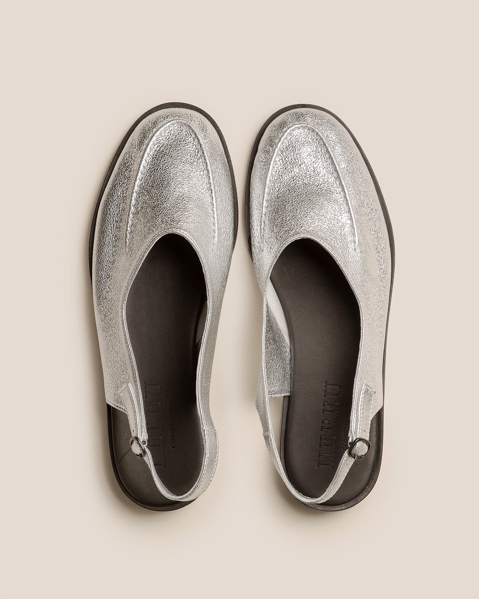 JULIOL SLINGBACK METALLIC - High-Cut Deconstructed Slingback Loafer - Hereu outlet