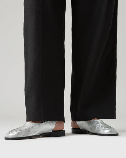 JULIOL SLINGBACK METALLIC - High-Cut Deconstructed Slingback Loafer - Hereu outlet