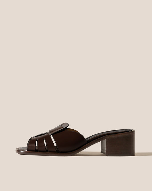 ANCORA SQUARED HEELED SLIDE - Heeled Fisherman Slide - Hereu online