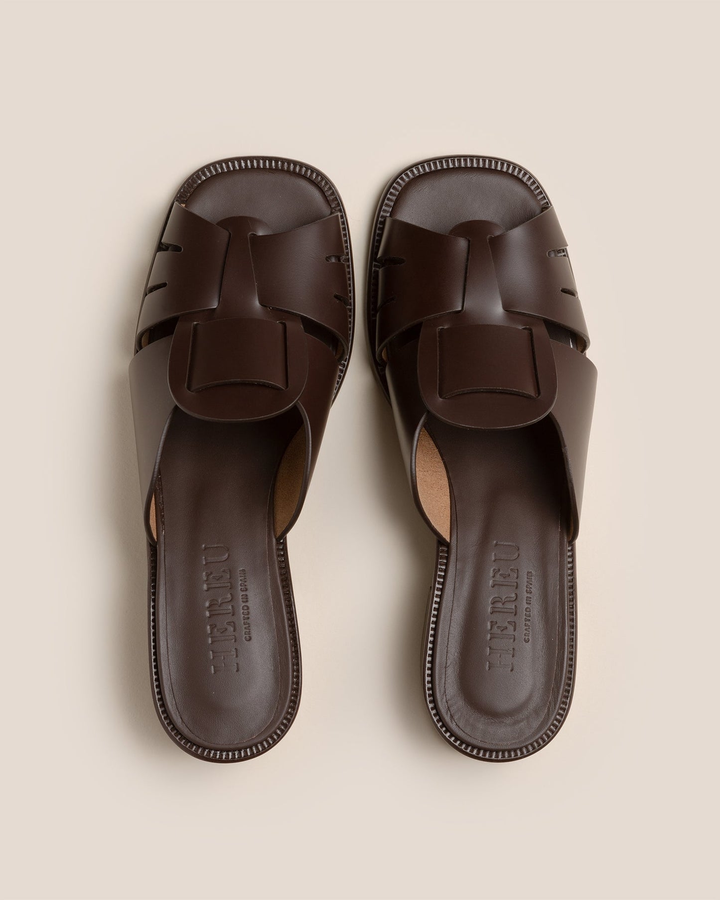 ANCORA SQUARED HEELED SLIDE - Heeled Fisherman Slide - Hereu online