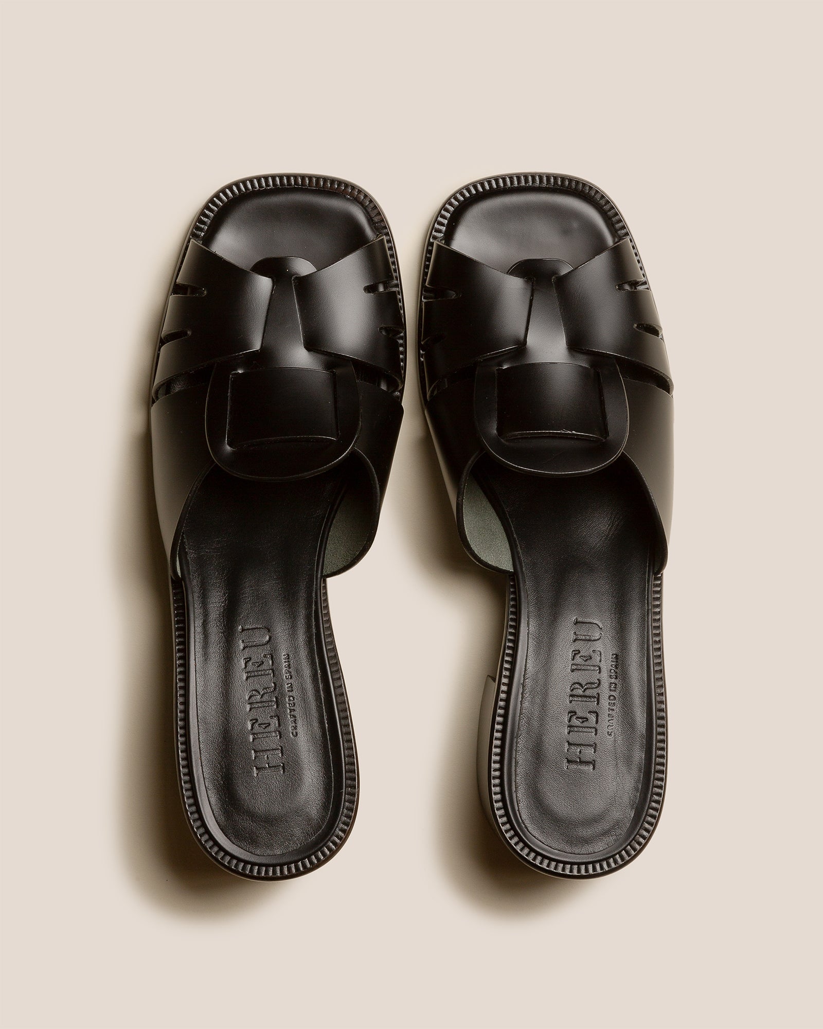 ANCORA SQUARED HEELED SLIDE - Heeled Fisherman Slide - Hereu near me