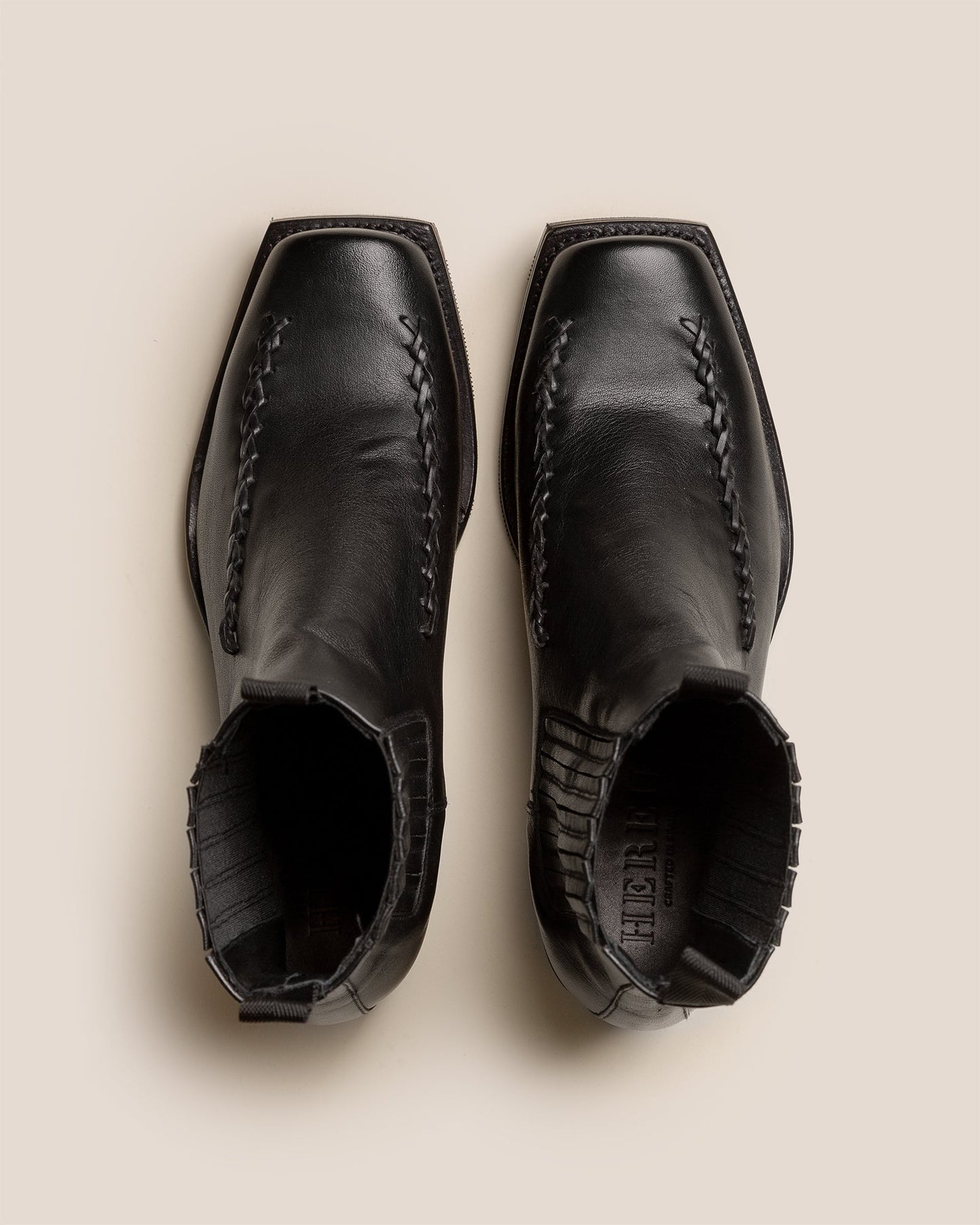 AGULLA - Square-Toe Braided Detail Chelsea Boot - Hereu sale