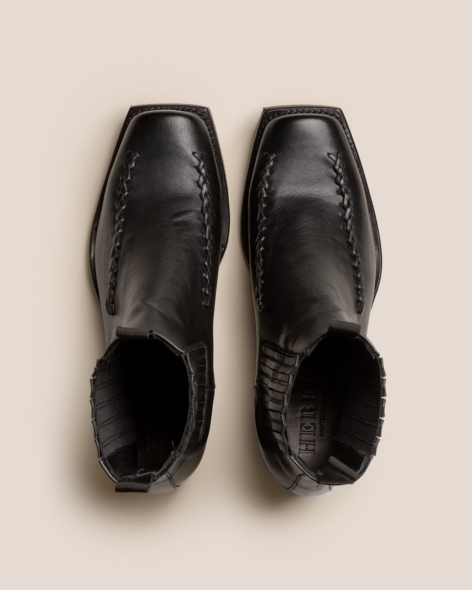 AGULLA - Square-Toe Braided Detail Chelsea Boot - Hereu sale