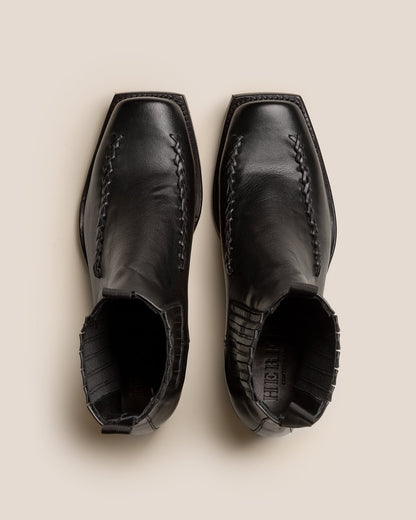 AGULLA - Square-Toe Braided Detail Chelsea Boot - Hereu sale